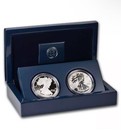 2012 S Reverse Proof Silver Eagle 2 Coin San Francisco Set W  Box   Coa
