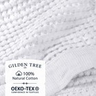 2 Pcs White Modern Large Luxury Waffle Cotton Hand Towels Quick Dry Bathroom