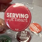 Lot Of 6 Motivational Whataburger Pinback Buttons Assorted Colors