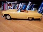 Nice Vintage Bandai  Tin Friction Yellow 1955 Ford Thunderbird Convertible