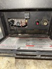 Avalon Black Gas Freestanding Stove Metal With Viewing Window Brass Accents Used
