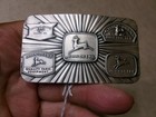 John Deere  1987 Belt Buckle  5 Historical Trademarks  Pewter  New Never Worn