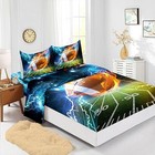 Bsntho Football Sheet Set Twin Size 4 Piece  Sport Sheets For Girls Boys Kids 