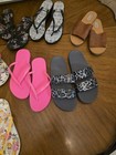 10 Pair Of Women s Victoria Secret Pink New   Used Flip Flops  Steve Madden Ect