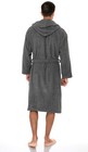 Mens Hooded Robe  Premium Cotton Terry Cloth Bathrobe  Soft Bath Robes For Men