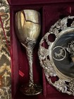 Silver Treasures By Godinger Silver Wine Set Plated Grape Vine Design 1988