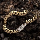 Men s Gold Plated Cuban Link Chain Necklace - Gold Color  Style