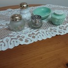 Vintage Avon Powder Sachet Glass Jars And Soap Dish - Lot Of 5 Pieces