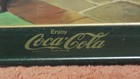 Vintage Coca-cola  Tray Green Santa Claus At Fireplace Metal Serving Tray