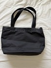 Nike Zippered Gym Tote Bag Black silver Swoosh Logo