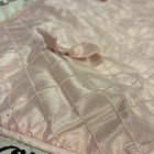 Lambs   Ivy Baby  Crib Blanket quilt  Pink Black White Satin  Puffy  Reversible