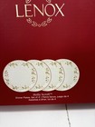 Lenox Set Four 4 Holiday Dinner Plates Holly Scroll Berry Red Trim 10 5   Nib