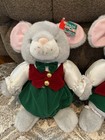 Vtg 90s New Stuffed Plush Christmas Toy Gift Mouse Animal Holiday Mice Set