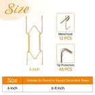 14 Pieces Plate Hangers For Wall - 6 8 10 12 14 Inch Invisible Plates Hanger    
