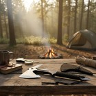 Throwing Axe Black Tomahawk Battle Hatchet Hunting Survival Full Tang 15 