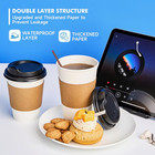 16 Oz 100 Pack Disposable Paper Coffee Cups With Lids  Sleeves And Stirrers  Hot