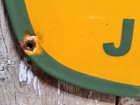 Vintage John Deere Porcelain Sign 30x19  Old Farm Tractor Equipment Service Shop