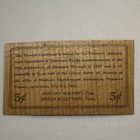 1937 Dunmore Borough 75th Anniversary Wooden Nickel 5   Certificate  Wood
