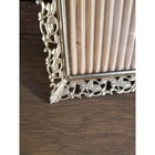 Vintage Victorian Gold Tone Ornate Filigree Metal Picture Frame 5x7