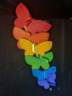 Rare Selecta Wooden Farfallina Hanging Rainbow Butterfly Mobile Baby Einstein