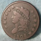 1808 Classic Head Large Cent   Old Us Coin  605