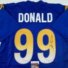 Autographed signed Aaron Donald Los Angeles La Royal Blue Jersey Jsa Coa