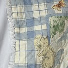 Baby Blanket Quilt Rambling Ted Bear Teddy Cub 43x34 Handmade Lace Vintage