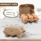 40 Pack Half Dozen Egg Cartons Bulk 6 Count  Empty Natural Paper Pulp Egg Carton
