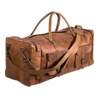 Handmade Leather Duffel Large Travel Gym Sports Overnight Weekender Bag