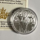 2020 Canada Silver Dollar 75th Anniversary V-e Day Proof W  Ogp