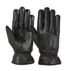 Men Leather Gloves Black Fine Quality Leather Fleece Lined