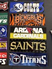 S18 Vintage Team Nfl Football 3  X 8 5  Bumper Stickers Lot Of 30 - Some Retired