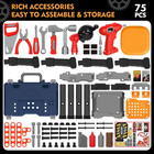 Kids Tool Bench Set Electric Drill Chair Construction Workbench Toys