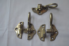 Set Of 2  plus Extra  Vintage Metal Loop Handle Window Sash Latch Lock Hardware