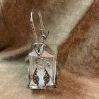 Victorian Pickle Caster Meriden Silver Plate W  Glass Insert Floral Pattern