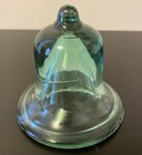 Vtg Cloche Garden Green Glass Plant Bell French Small Antique Hand Blown Dome 4 