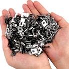100 Pcs Fence Wire Clamps Agricultural Fencing 100pcs 12-16 Gauge   Silver 