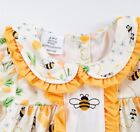 New Boutique Embroidered Bee Tunic   Bloomers Baby Girls Outfit