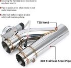 Universal 3 Inch Stainless Steel Exhaust Pipe 2pcs Kit