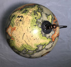 Vtg Style World Globe Tabletop Antique Bronze Or Brass Base Home Schooling Moody