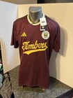 Adidas Mls Portland Timbers Archive Replica Jersey Red Large - Nwt