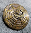 Antique Metal Picture Button Lady Umbrella Unique Design