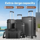 5 Piece Hardside Luggage Sets Abs pc Hard Shell Carry-on Suitcase Set W tsa Lock