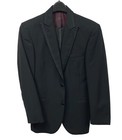 Boys Calvin Klein Black Tuxedo Jacket With Pants Two Button Peak Lapels Size 14