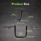 Mofun 12  Black Steel Bagger Pre-wired Handlebar For Harley Touring Road Glide