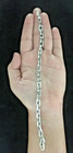 Sterling Silver 925 Link Bracelet 8 5  20 9 Grams 6 5mm Fold Over Closure
