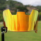 Football Helmet Visor Revo Red Gold Mirror Anti-fog   Quick Clips Speedflex F7