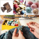 30pcs Antique Wooden Spools     1 18  Thread   Ribbon Bobbins For Diy Crafts