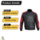 Ryan Gosling s The Fall Guy Miami Vice Stunt Team Black Real Leather Jacket