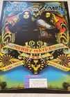Ozzy Osbourne Rob Zombie 2001 The Merry Mayhem Tour Poster With Ticket Stub